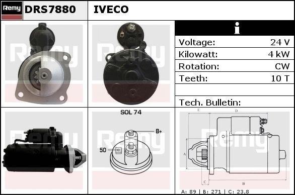 DELCO REMY Starter DRS7980